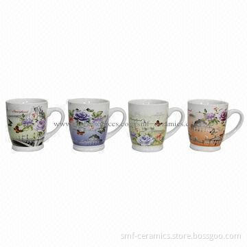 11oz Footed Ceramic Mug with Printed Decal, Cadmium- and Lead-free